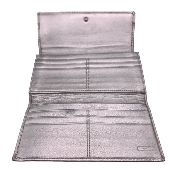 COACH Metallic Silver Wallet - Picture 6 of 10